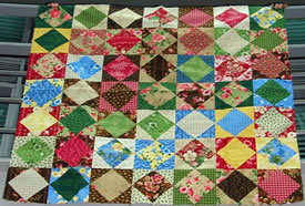 square on point quilt